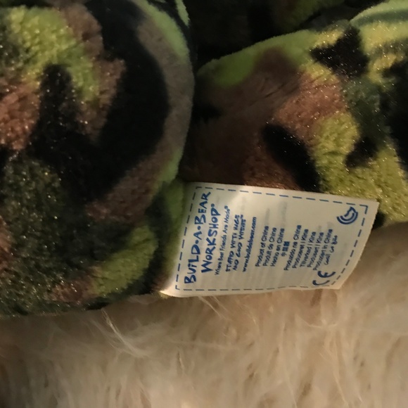 Build a Bear Army Camouflage plush stuffed Teddy 17 inches - Picture 4 of 5
